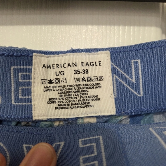 American Eagle Mens Poplin Pocket Classic Fit Cotton Boxer Short Sz Large Bundle - Picture 6 of 11